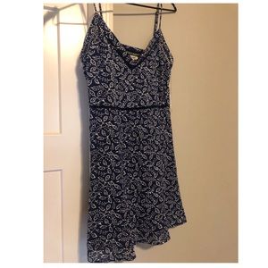 White & Blue Casual Dress